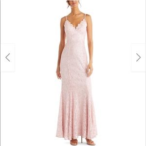 Light link sparkle wedding guest gown Morgan & Co from Macys